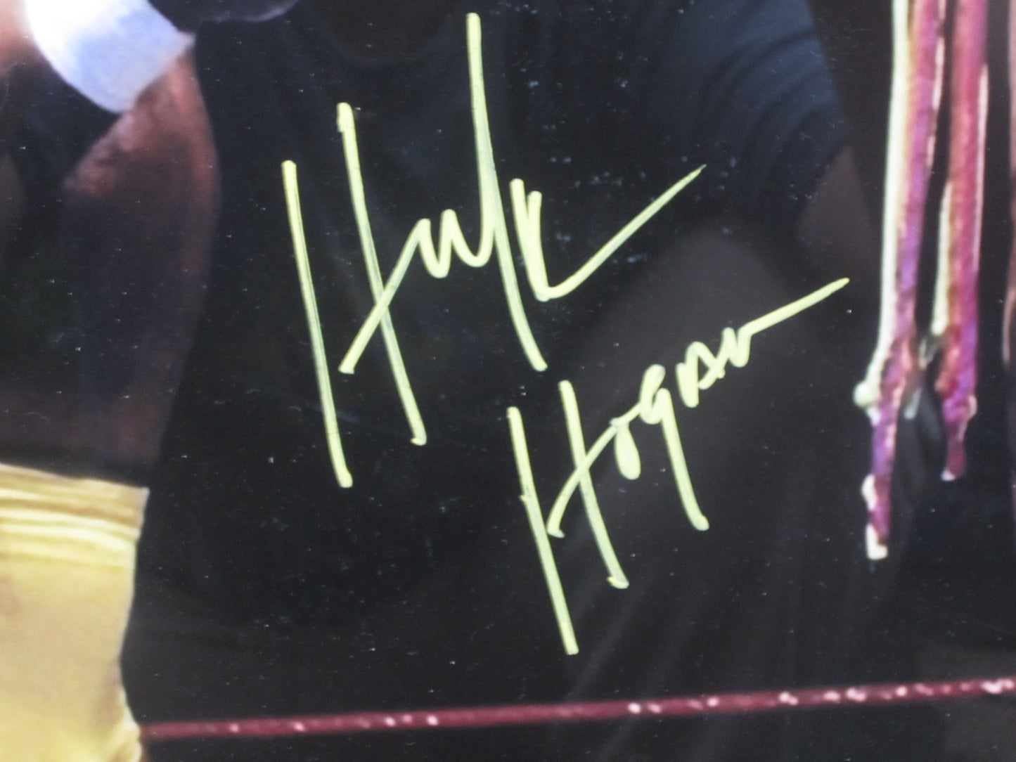 WWE WrestleMania IV Hulk Hogan Hand Signed Autographed Large Photo (Jersey Frame Size) Framed & Matted with PSA COA