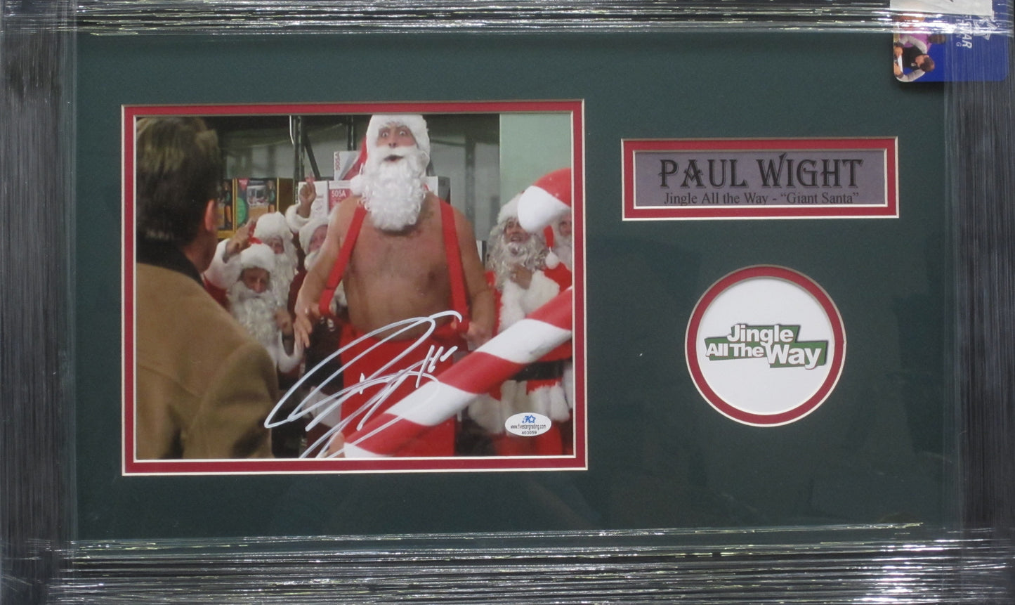 Jingle All the Way "Huge Santa" Paul Wight Hand Signed Autographed 8x10 Photo Framed & Matted with COA