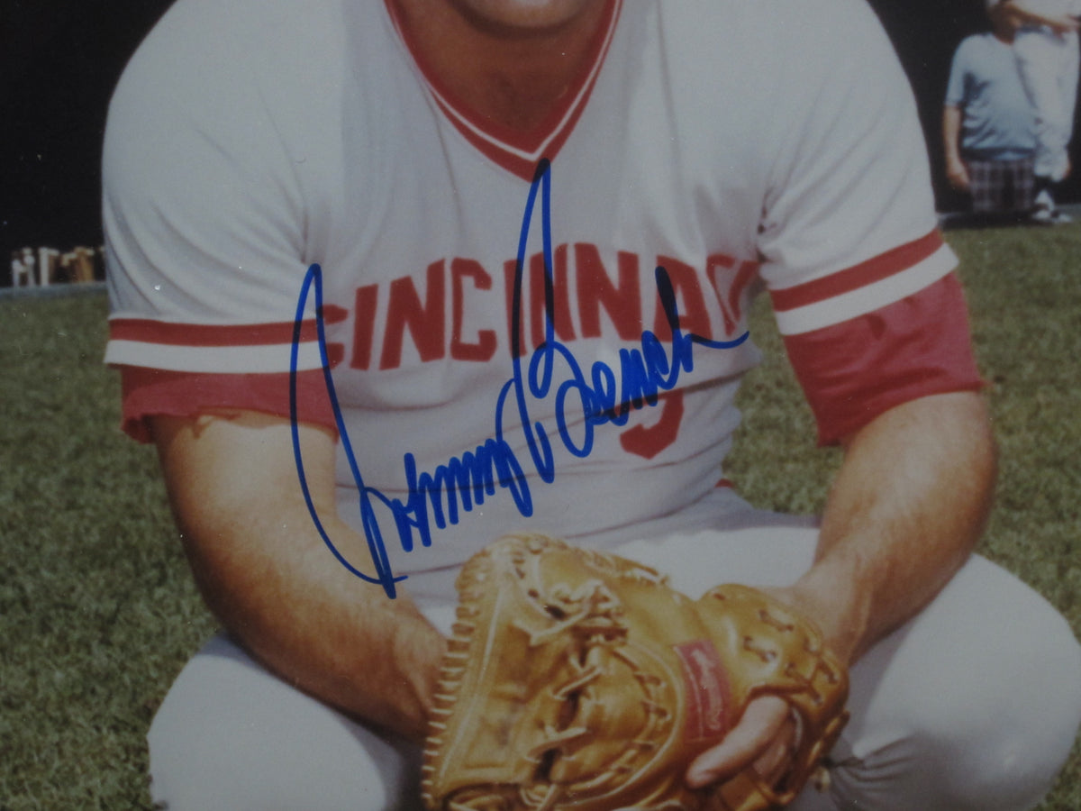 Cincinnati Reds Johnny Bench Hand Signed Autographed 8x10 Photo Custom Framed & Matted with COA