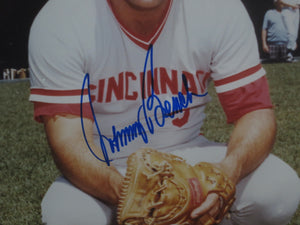 Cincinnati Reds Johnny Bench Signed 8x10 Photo Framed & Matted with COA