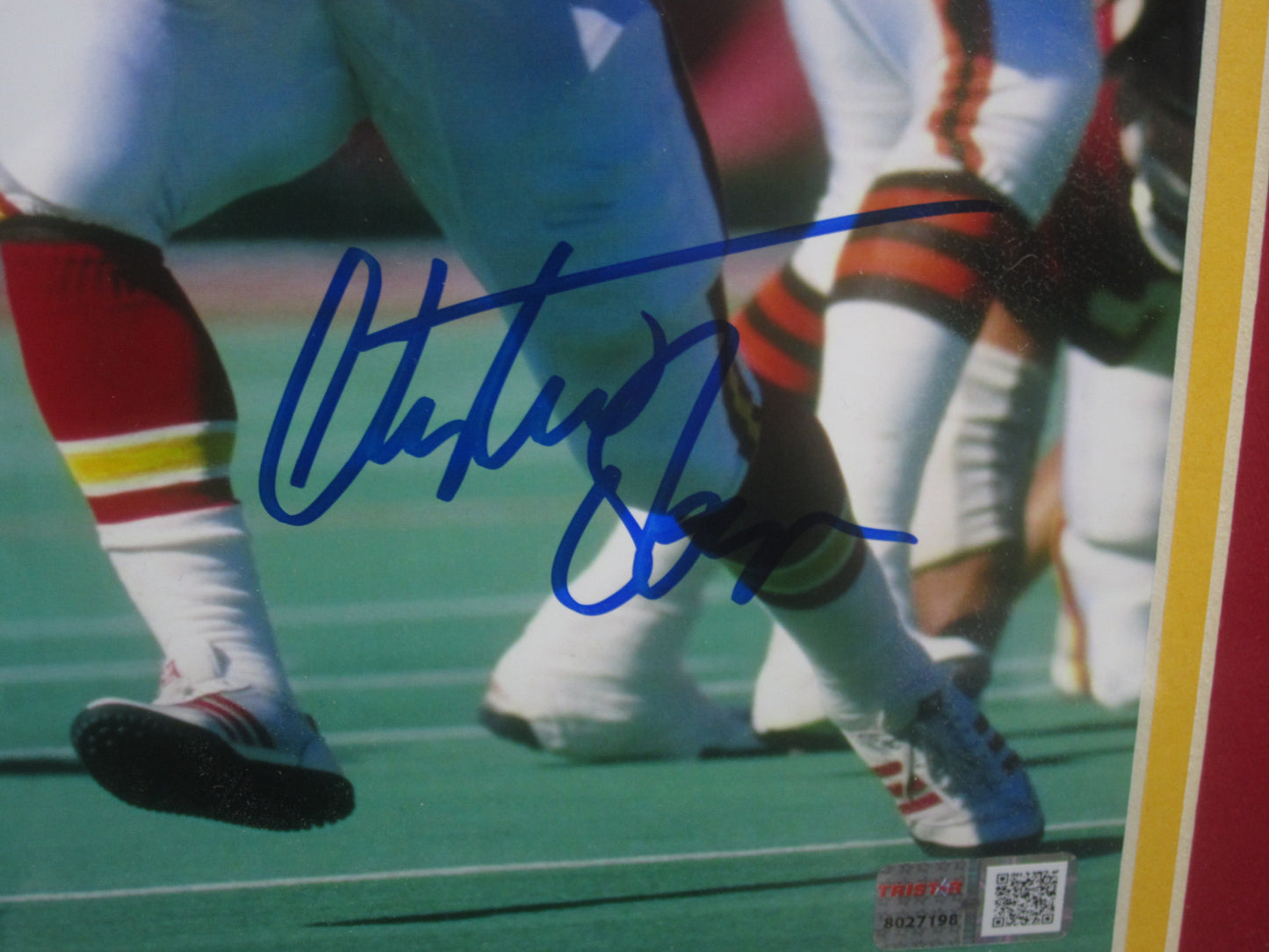 Kansas City Chiefs Christian Okoye Hand Signed Autographed 8x10 Photo Custom Framed & Matted with COA