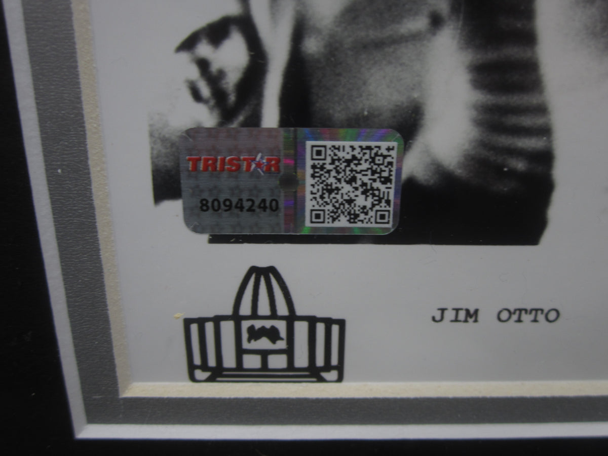 Oakland Raiders Jim Otto Hand Signed Autographed 8x10 Photo with H.O.F 1980 Inscription Framed & Matted with COA