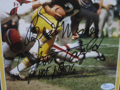 Green Bay Packers Jim Taylor Hand Signed Autographed 8x10 Photo Framed & Matted with JSA COA