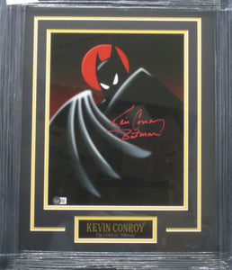 Batman Movie/Television Series "Voice of Batman" Kevin Conroy Hand Signed Autographed11x14 Photo with Batman Inscription Framed & Matted with BECKETT COA