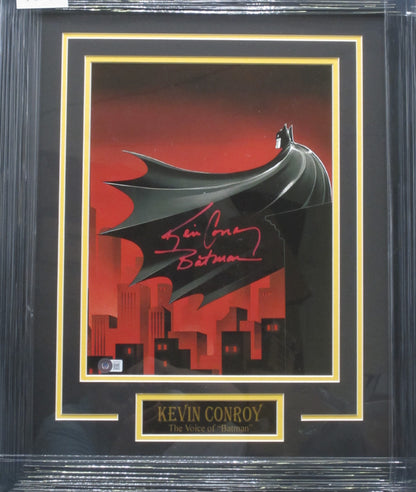 Batman Movie/Television Series "Voice of Batman" Kevin Conroy Hand Signed Autographed 11x14 Photo with Batman Inscription Framed & Matted with BECKETT COA