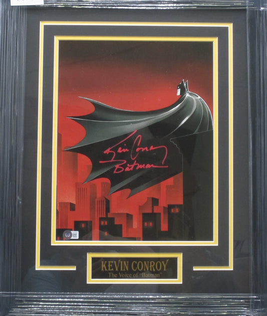 Batman Movie/Television Series "Voice of Batman" Kevin Conroy Hand Signed Autographed 11x14 Photo with Batman Inscription Framed & Matted with BECKETT COA