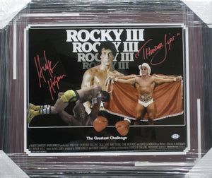 Rocky III "Thunder Lips" Hulk Hogan Hand Signed Autographed 16x20 Photo with "Thunder Lips" Inscription Framed & Matted with PSA COA