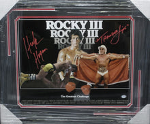 Load image into Gallery viewer, Rocky III &quot;Thunder Lips&quot; Hulk Hogan Signed 16x20 Photo with &quot;Thunder Lips&quot; Inscription Framed &amp; Matted with PSA COA