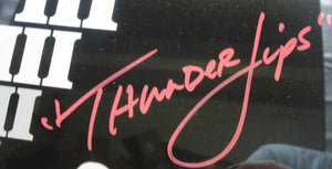 Rocky III "Thunder Lips" Hulk Hogan Signed 16x20 Photo with "Thunder Lips" Inscription Framed & Matted with PSA COA