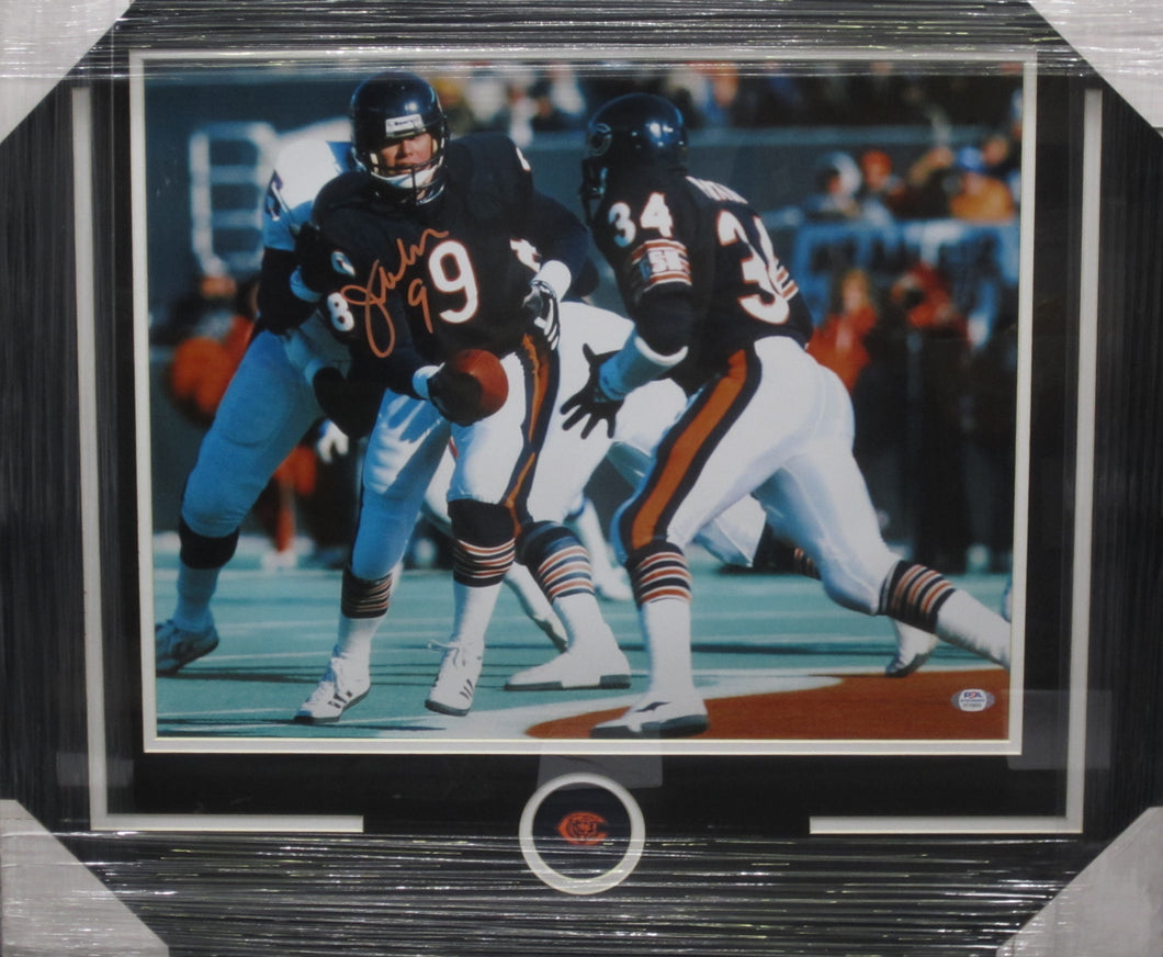 Chicago Bears Jim McMahon Signed 16x20 Photo Framed & Matted with PSA COA