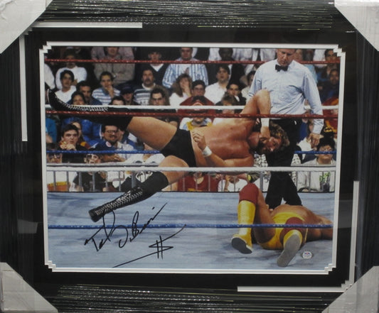 American Professional Wrestler "Million Dollar Man" Ted DiBiase  Hand Signed Autographed 16x20 Photo Framed & Matted with PSA COA