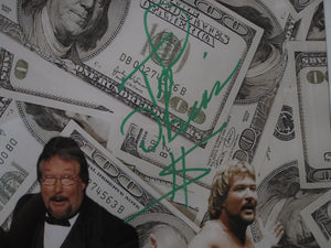 American Professonal Wrestlers "Million Dollar Man" Ted DiBiase & Ted DiBiase Jr. Dual Signed 16x20 Photo Framed & Matted with PSA COA