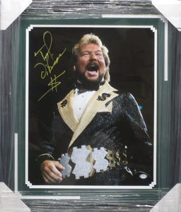 American Professional Wrestler "Million Dollar Man" Ted DiBiase Hand Signed Autographed 16x20 Photo Framed & Matted with PSA COA