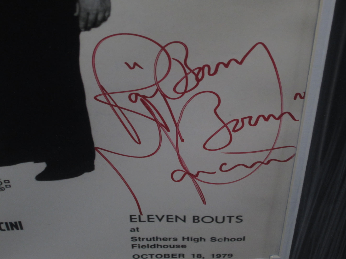 American Boxer Ray "Boom Boom" Mancini Hand Signed Autographed 16x20 Fight Night Poster Framed & Matted with PSA COA