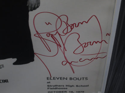 American Boxer Ray "Boom Boom" Mancini Hand Signed Autographed 16x20 Fight Night Poster Framed & Matted with PSA COA