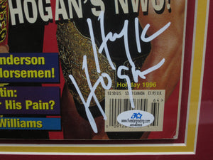 American Professional Wrestler Hulk Hogan Signed 1996 Wrestler Magazine Framed & Matted with COA