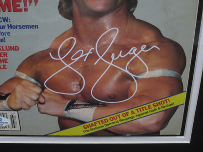 American Professional Wrestler Lex Luger Hand Signed Autographed 1993 Wrestler Magazine Framed & Matted with COA