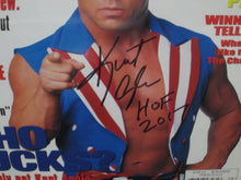 Load image into Gallery viewer, American Professional Wrestler Kurt Angle Hand Signed Autographed 2002 Raw Magazine with HOF 2017 Inscription Framed &amp; Matted with COA