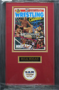 American Professional Wrestler Hulk Hogan Hand Signed Autographed 1990 Wrestling Magazine Framed & Matted with COA