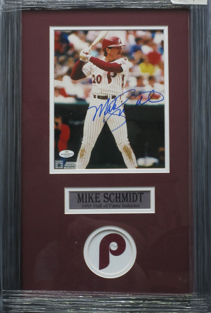 Philadelphia Phillies Mike Schmidt Hand Signed Autographed 8x10 Photo Custom Framed & Matted with COA