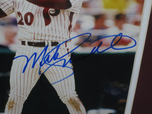 Philadelphia Phillies Mike Schmidt Signed 8x10 Photo Framed & Matted with COA