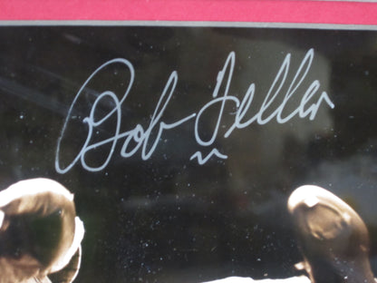 Cleveland Indians Bob Feller Signed 8x10 Photo Framed & Matted with COA