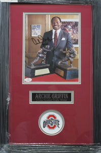The Ohio State University Buckeyes Archie Griffin Signed 8x10 Photo Framed & Matted with COA