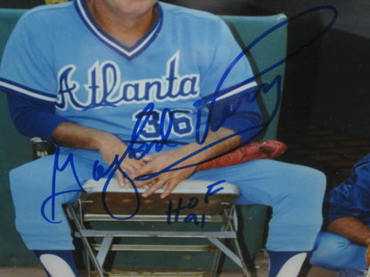 Atlanta Braves Gaylord Perry Hand Signed Autographed 8x10 Photo with HOF 91 Inscription Custom Framed & Matted with COA