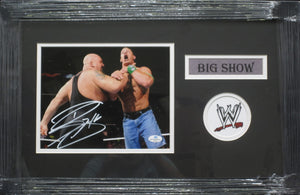 American Professional Wrestler Paul "Big Show" Wight Signed 8x10 Photo Framed & Matted with COA