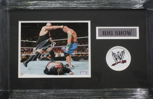 American Professional Wrestler Paul "Big Show" Wight Signed 8x10 Photo Framed & Matted with PSA COA