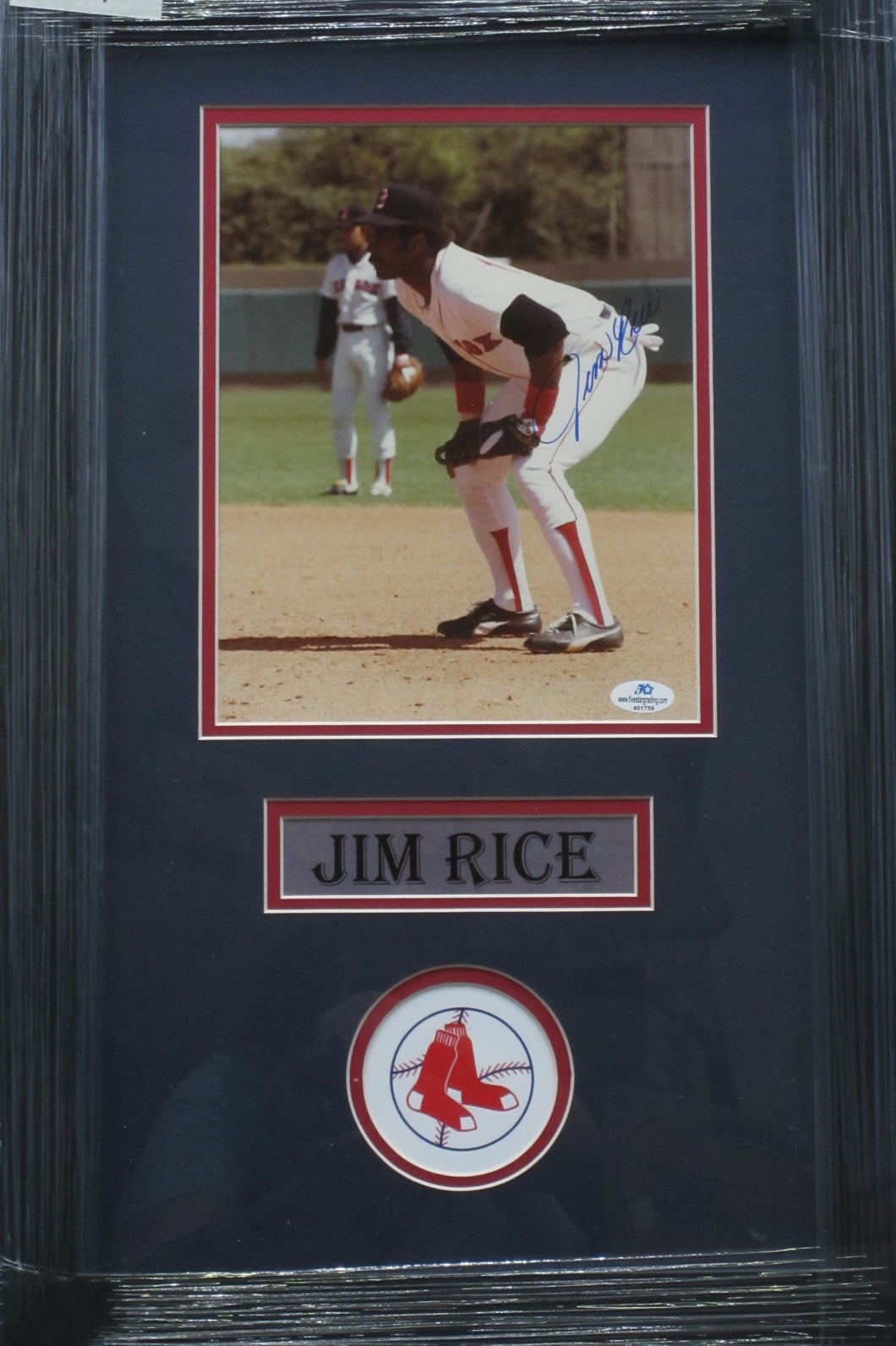Boston Red Sox Jim Rice Signed 8x10 Photo Framed & Matted with COA