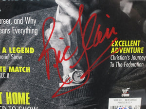 American Professional Wrestler Ric Flair Signed 2002 Raw Magazine Framed & Matted with PSA COA