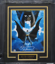 Load image into Gallery viewer, Batman Movie/Television Series &quot;Voice of Batman&quot; Kevin Conroy Signed 11x14 Photo with Batman Inscription Framed &amp; Matted with BECKETT COA