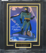 Load image into Gallery viewer, Batman Movie/Television Series &quot;Voice of Batman&quot; Kevin Conroy Signed 11x14 Photo with Batman Inscription Framed &amp; Matted with BECKETT COA