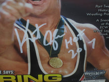 Load image into Gallery viewer, American Professional Wrestler Kurt Angle Signed 2006 Smackdown Magazine with HOF 2017 Inscription Framed &amp; Matted with COA