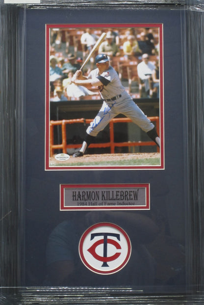 Minnesota Twins Harmon Killebrew Hand Signed Autographed 8x10 Photo Custom Framed & Matted with COA