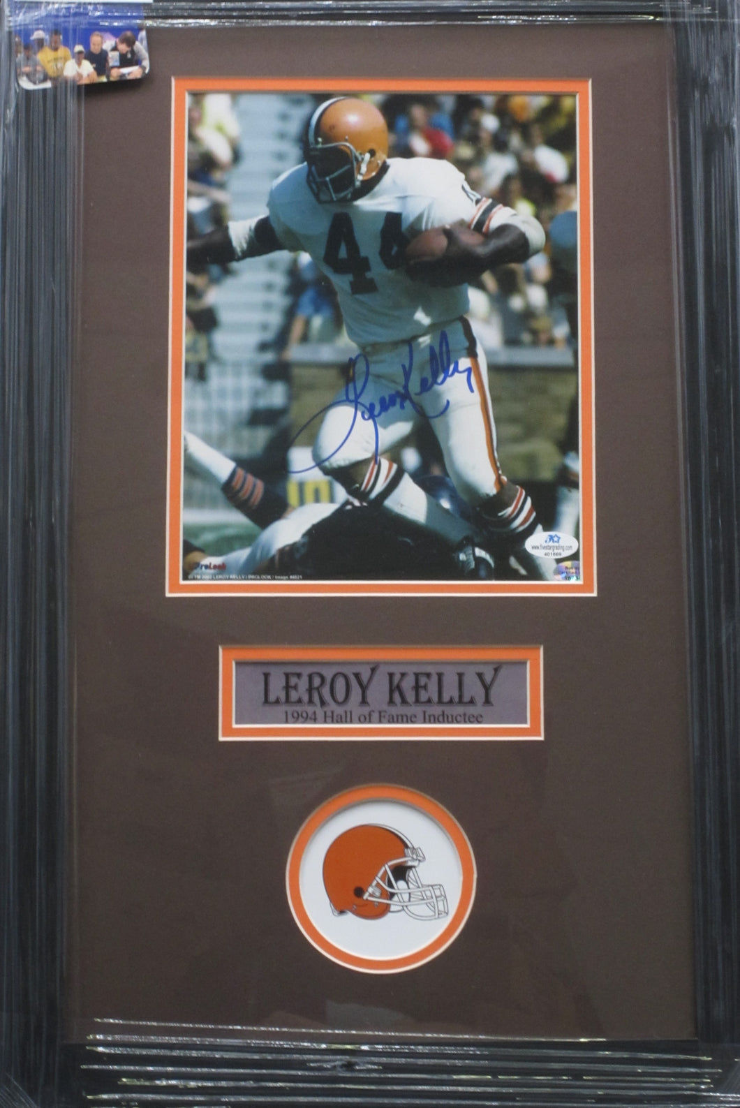 Cleveland Browns Leroy Kelly SIGNED 8x10 Framed Photo WITH COA