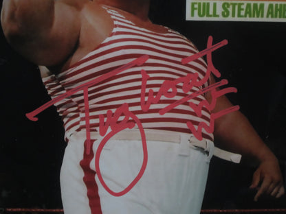 Fred "Tugboat" Ottman Hand Signed Autographed 8x10 Custom Framed World Wrestling Program Magazine
