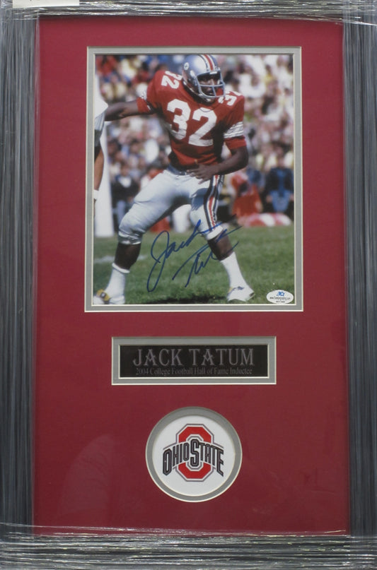 The Ohio State University Buckeyes Jack Tatum Hand Signed Autographed 8x10 Photo Custom Framed & Matted with COA
