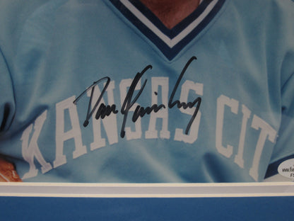 Kansas City Royals Dan Quisenberry Hand Signed Autographed 8x10 Photo Framed & Matted with COA