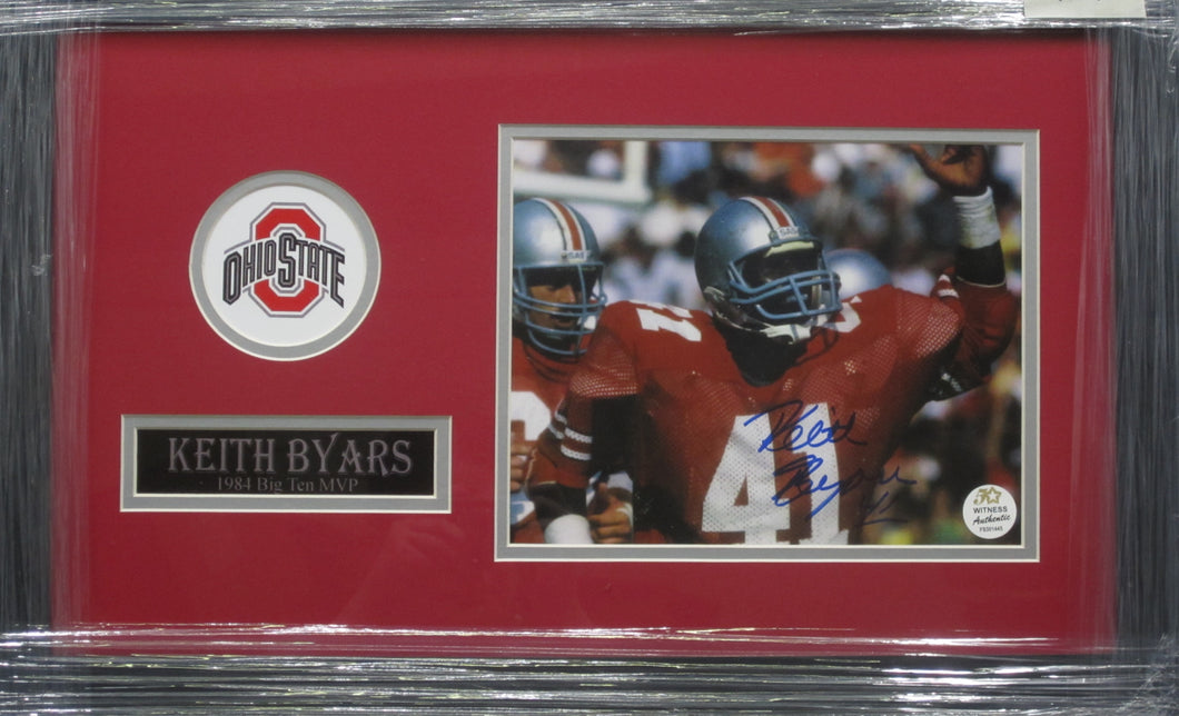 The Ohio State University Buckeyes Keith Byars Signed 8x10 Photo Framed & Matted with COA