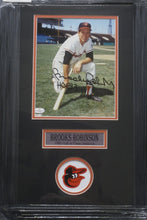 Load image into Gallery viewer, Baltimore Orioles Brooks Robinson Signed 8x10 Photo with HOF 83 Inscription Framed &amp; Matted with COA