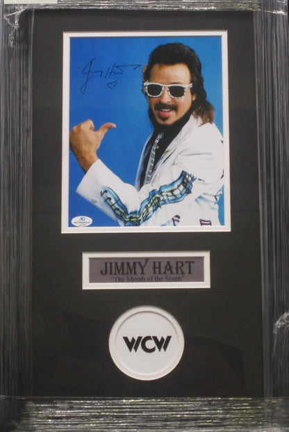 Professional Wrestling Manager Jimmy Hart Signed 8x10 Photo Framed & Matted with COA