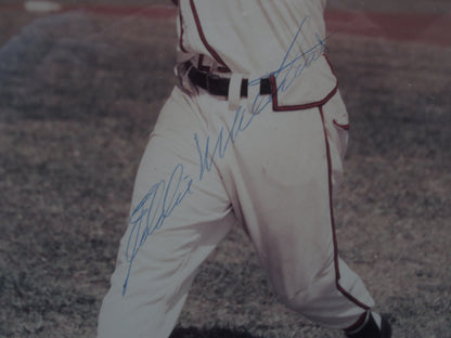 Milwaukee Braves Eddie Matthews Hand Signed Autographed 8x10 Photo Custom Framed & Matted with COA