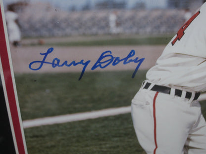 Cleveland Indians Larry Doby Hand Signed Autographed 8x10 Photo Framed & Matted with COA