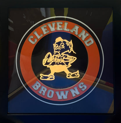 LED Lighting Team Logo Plaque Framing