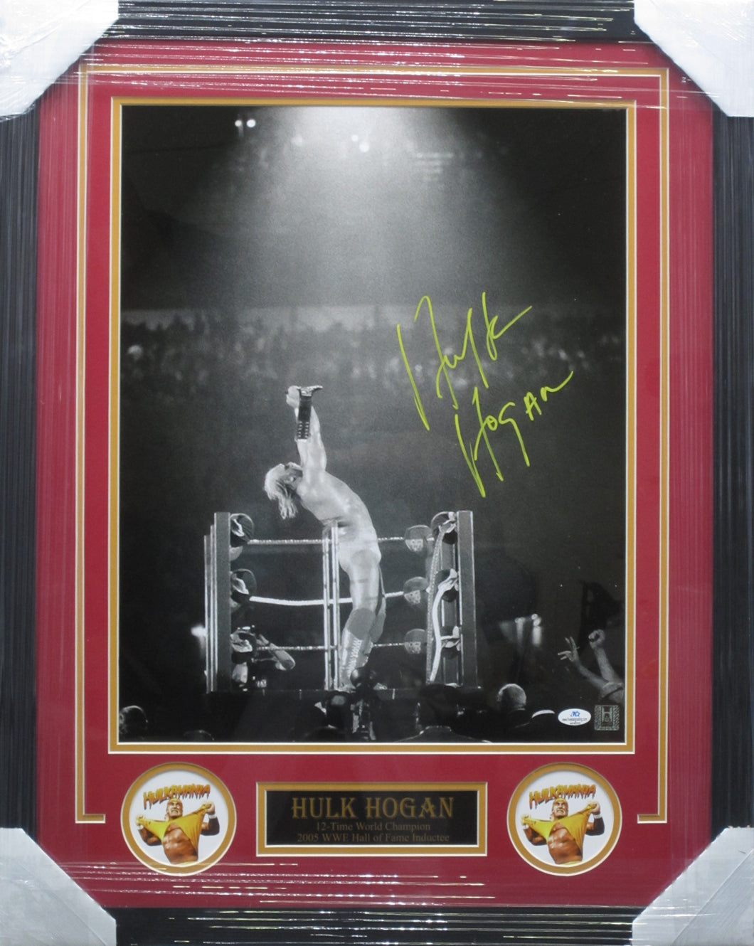 American Professional Wrestler Hulk Hogan Signed 16x24 Photo Framed & Matted with COA
