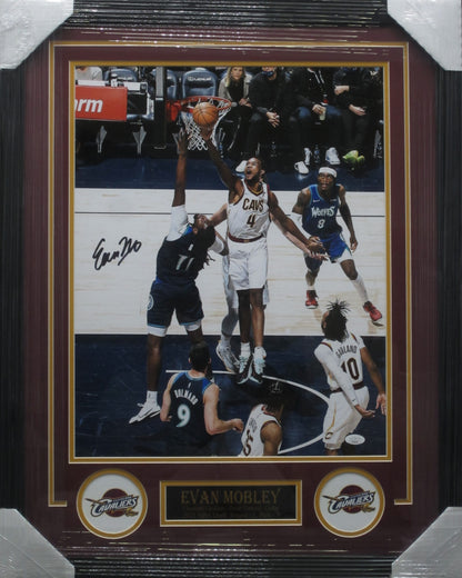 Cleveland Cavaliers Evan Mobley Hand Signed Autographed 16x20 Photo Custom Framed & Matted with JSA COA