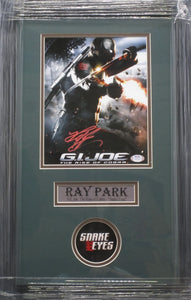 G.I. Joe: The Rise of the Cobra "Snake-Eyes" Ray Park Signed 8x10 Photo Framed & Matted with PSA COA