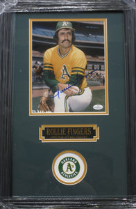 Oakland Athletics Roland "Rollie" Fingers Signed 8x10 Photo Framed & Matted with COA